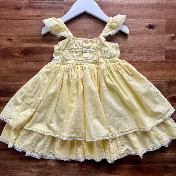 Well Dressed Wolf Yellow Pineapple Embroidered Cameron Sleeveless Lace Dress 3T - Picture 5 of 8